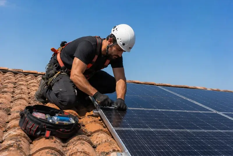 Maintenance et monitoring de panneaux solaires à Cernusson