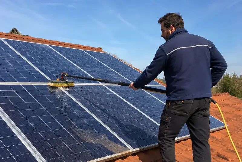 Nettoyage et entretien de panneaux solaires à Cernusson